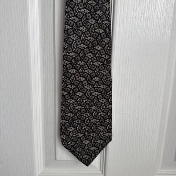 Peter Thomas by Superba est 1873 100% Italian Silk Abstract Pattern Fall Tones - Picture 2 of 7